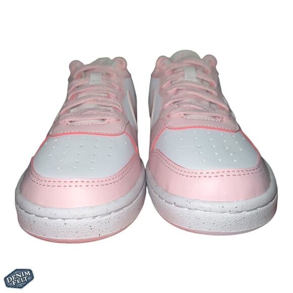 NIKE Big Girls Pink Foam Court Borough Low Recraft Casual Sneakers Athletic Shoe - Picture 7 of 16